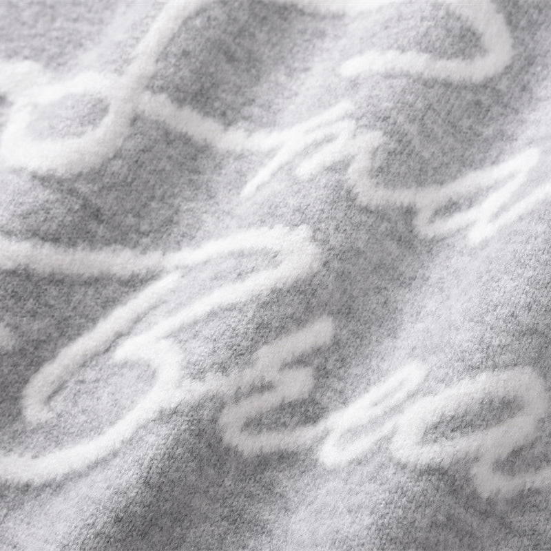 Autumn And Winter Embroidered Letter Crew Neck Sweater Fashion Brand Men's Clothing MarketPrint