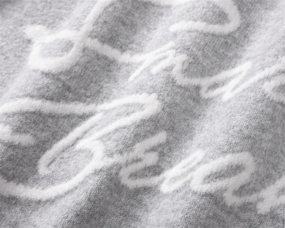 Autumn And Winter Embroidered Letter Crew Neck Sweater Fashion Brand Men's Clothing MarketPrint