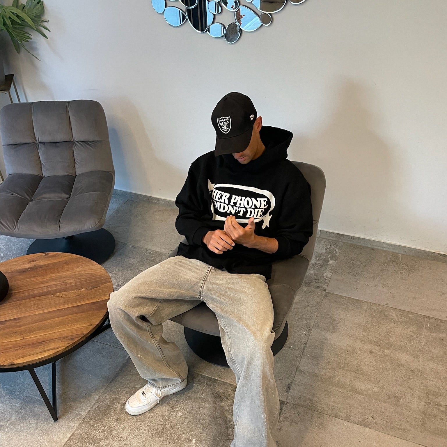 HER PHONE Oversize Streetwear Hoodie 380 GSM MarketPrint