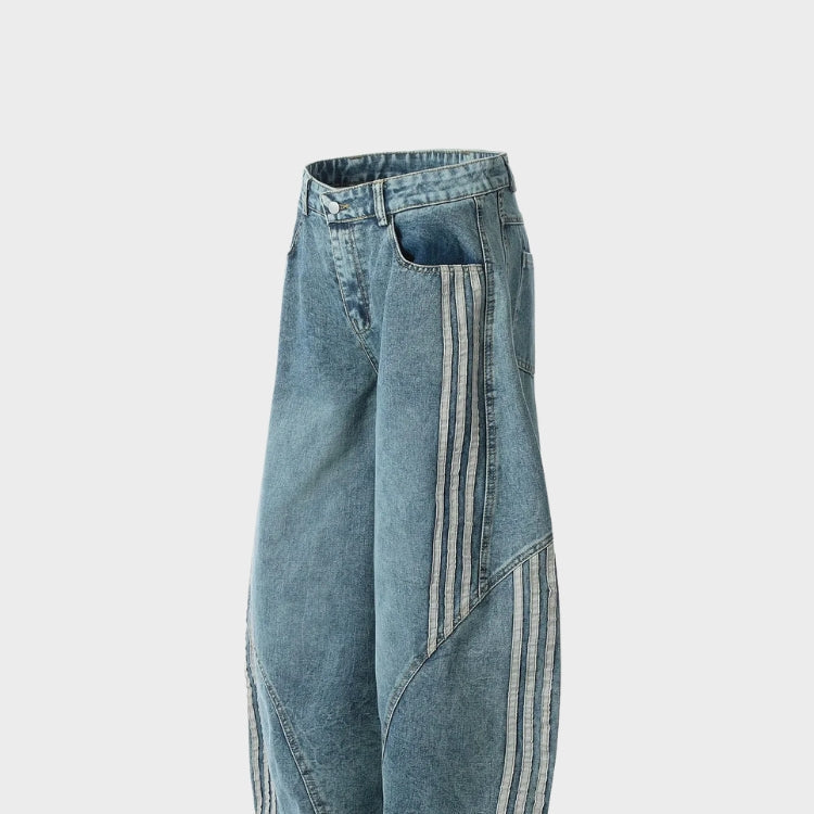 Barrel Jeans SLASH Schwarz, Seitenansicht