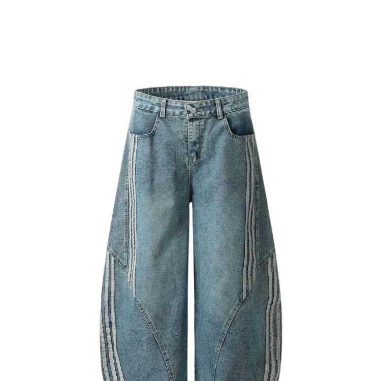 Barrel Jeans SLASH Blau, Vorderansicht