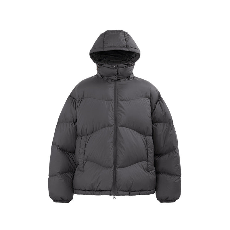 Thin And Portable Puff Down Jacket Solid Color Hooded TASTECLOTHING Dark-Gray-XL