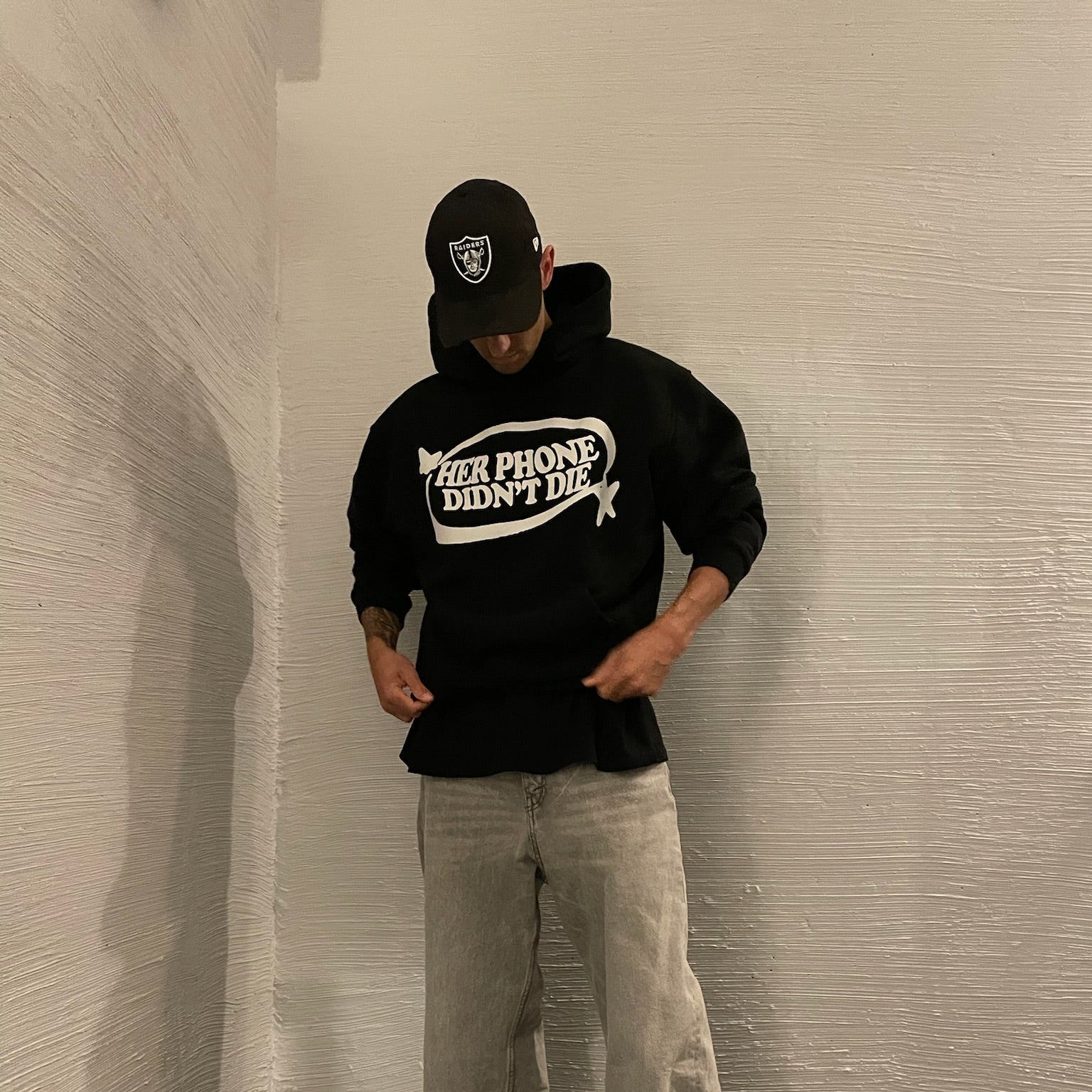 HER PHONE Oversize Streetwear Hoodie 380 GSM MarketPrint