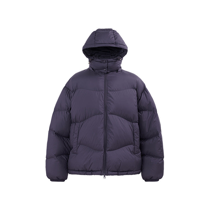 Thin And Portable Puff Down Jacket Solid Color Hooded TASTECLOTHING Purple-XL