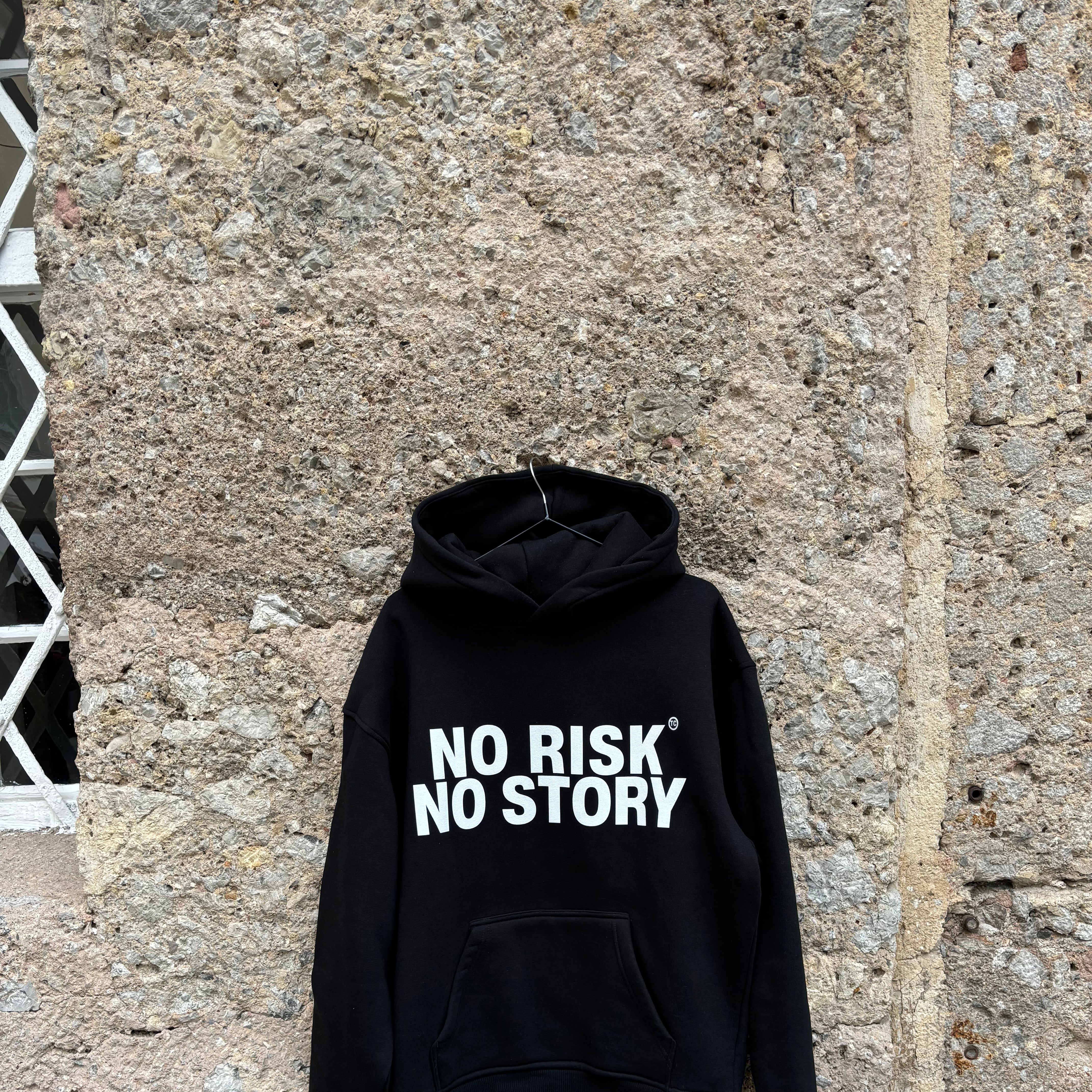 NO RISK NO STORY Oversized Hoodie MarketPrint