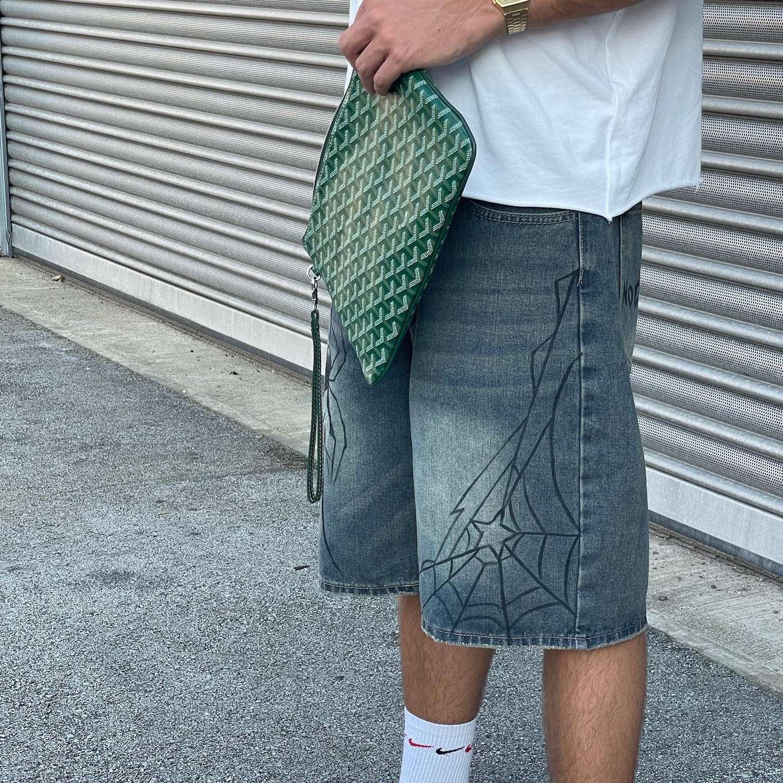 Kurze Baggy Jean Sommer mit Stick Jorts TASTECLOTHING