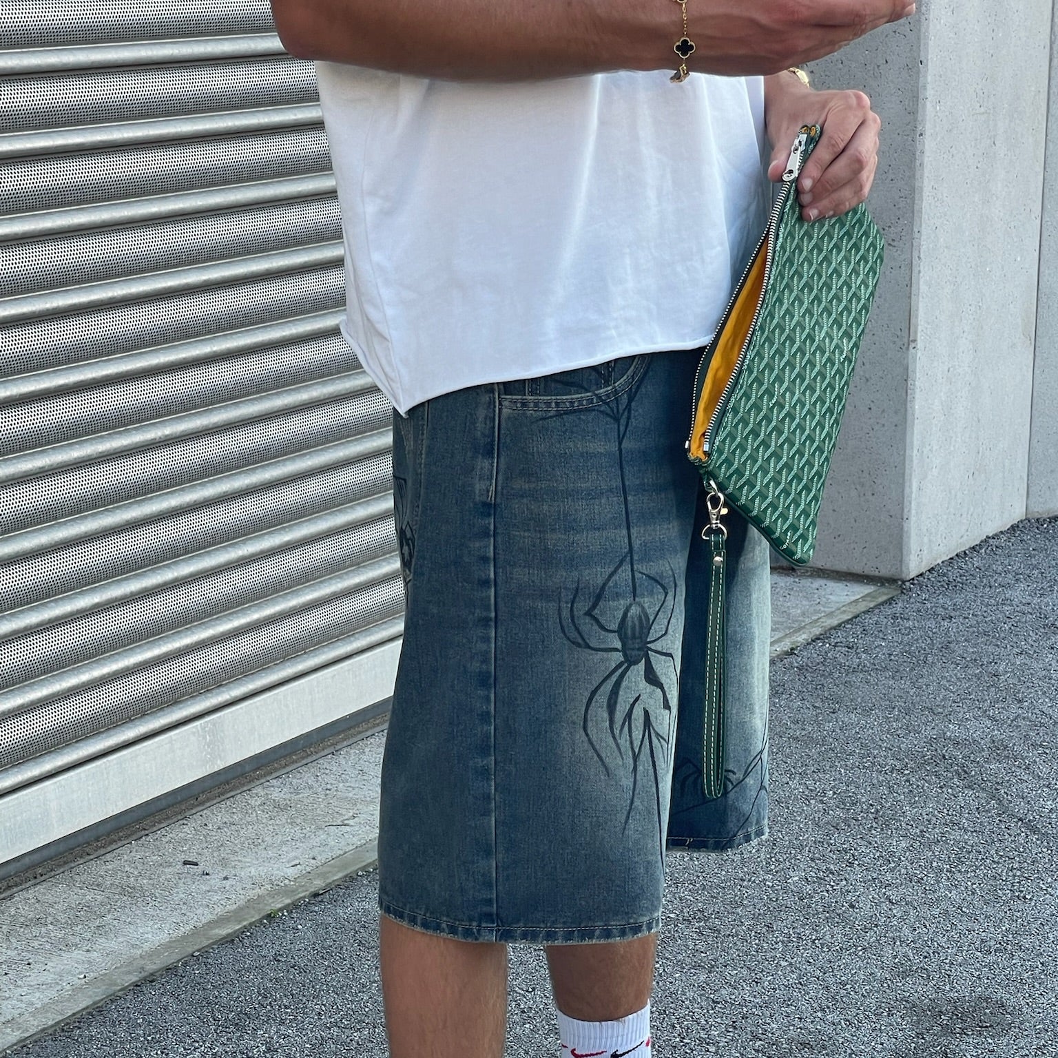 Kurze Baggy Jean Sommer mit Stick Jorts TASTECLOTHING