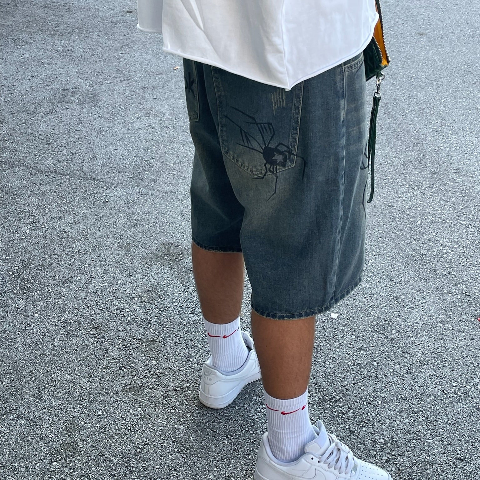 Kurze Baggy Jean Sommer mit Stick Jorts TASTECLOTHING