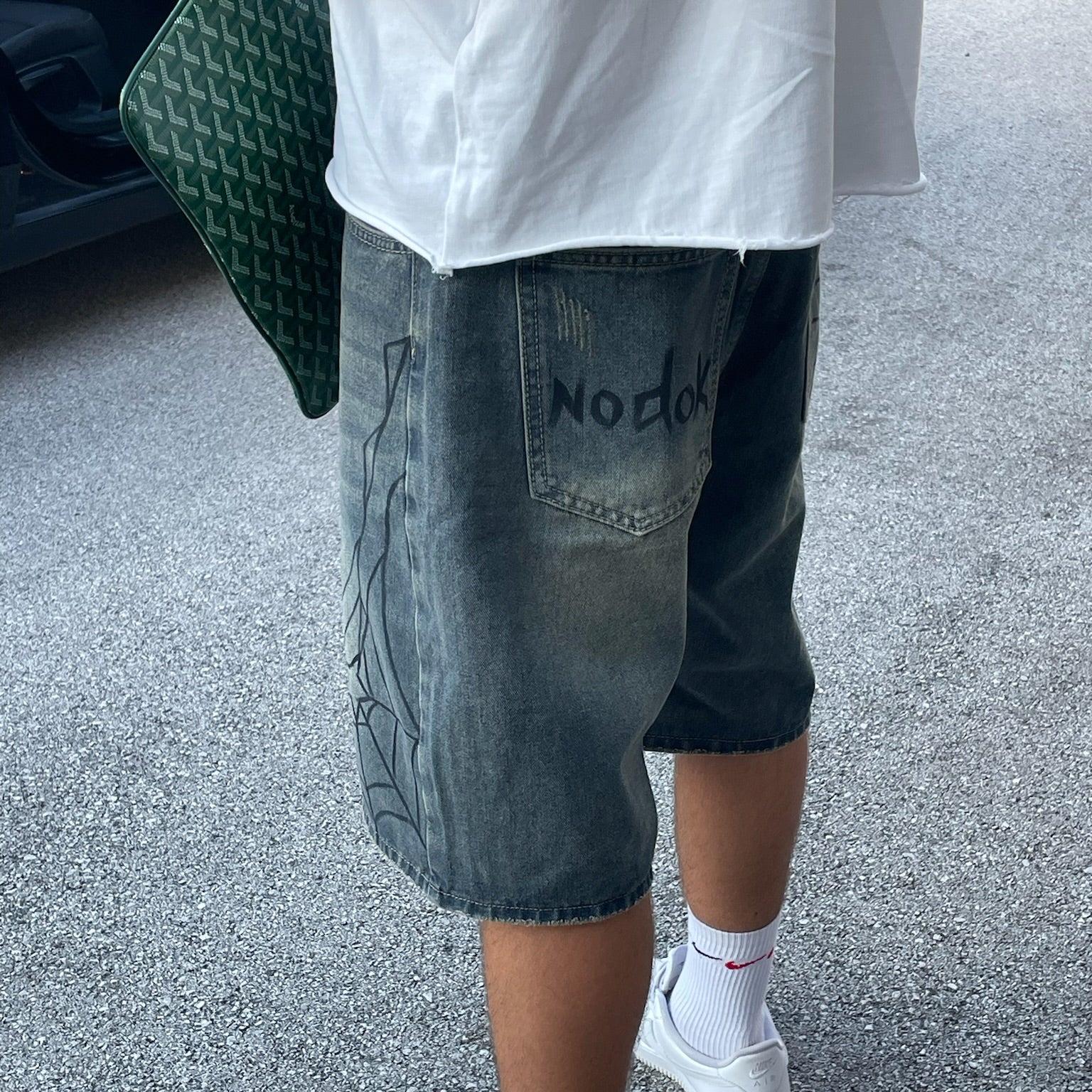 Kurze Baggy Jean Sommer mit Stick Jorts TASTECLOTHING