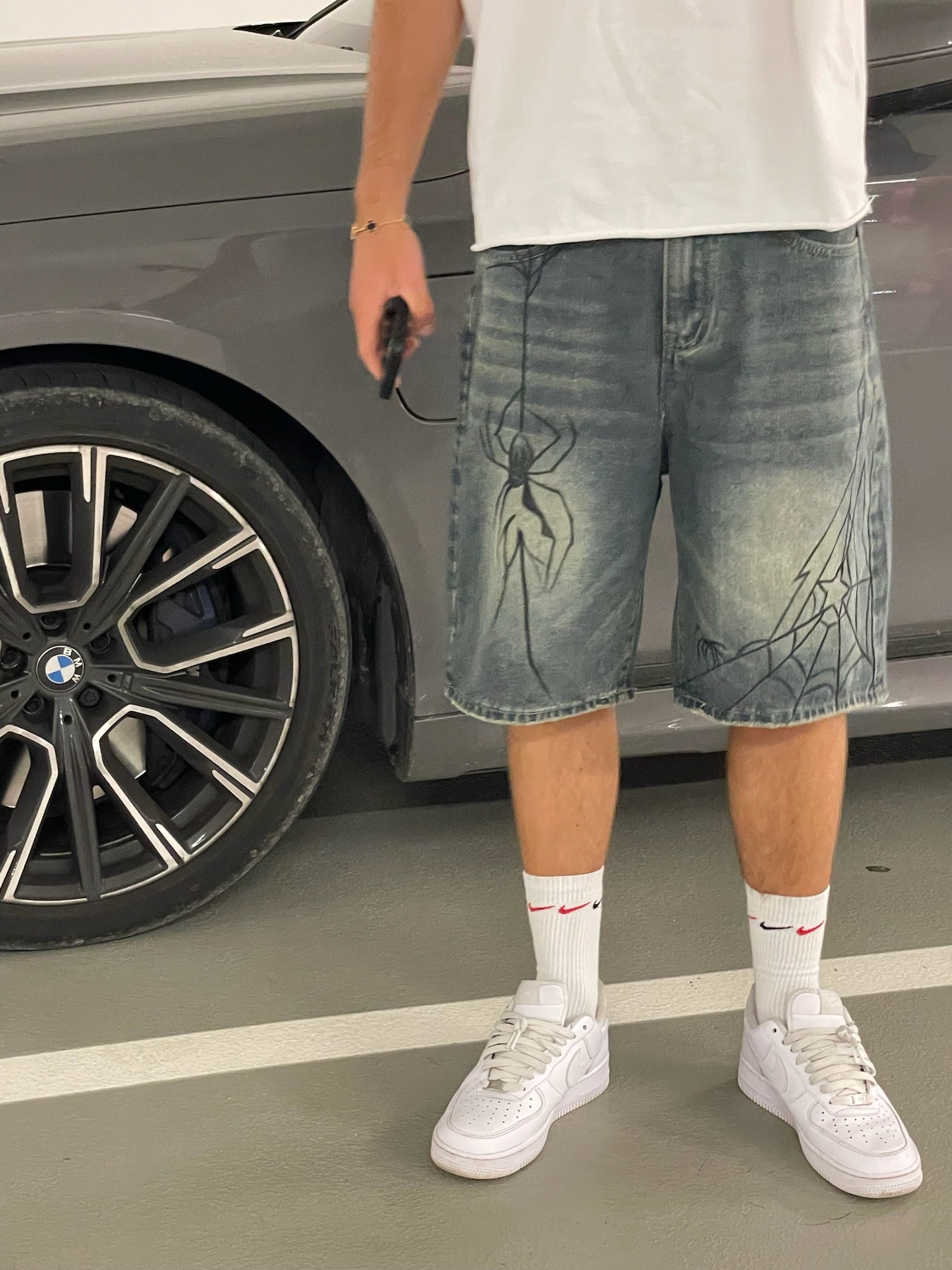 Kurze Baggy Jean Sommer mit Stick Jorts TASTECLOTHING