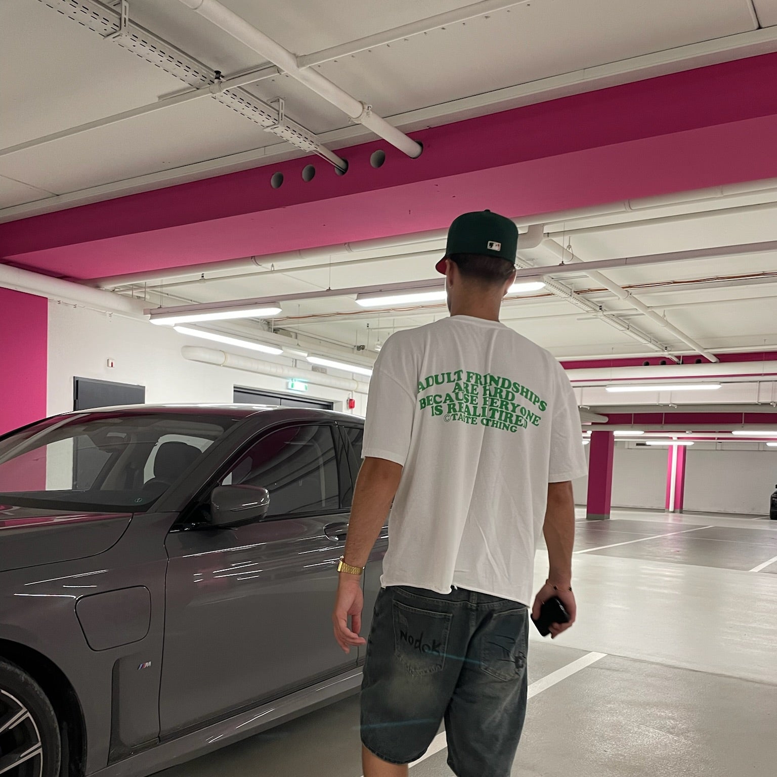 Kurze Baggy Jean Sommer mit Stick Jorts TASTECLOTHING