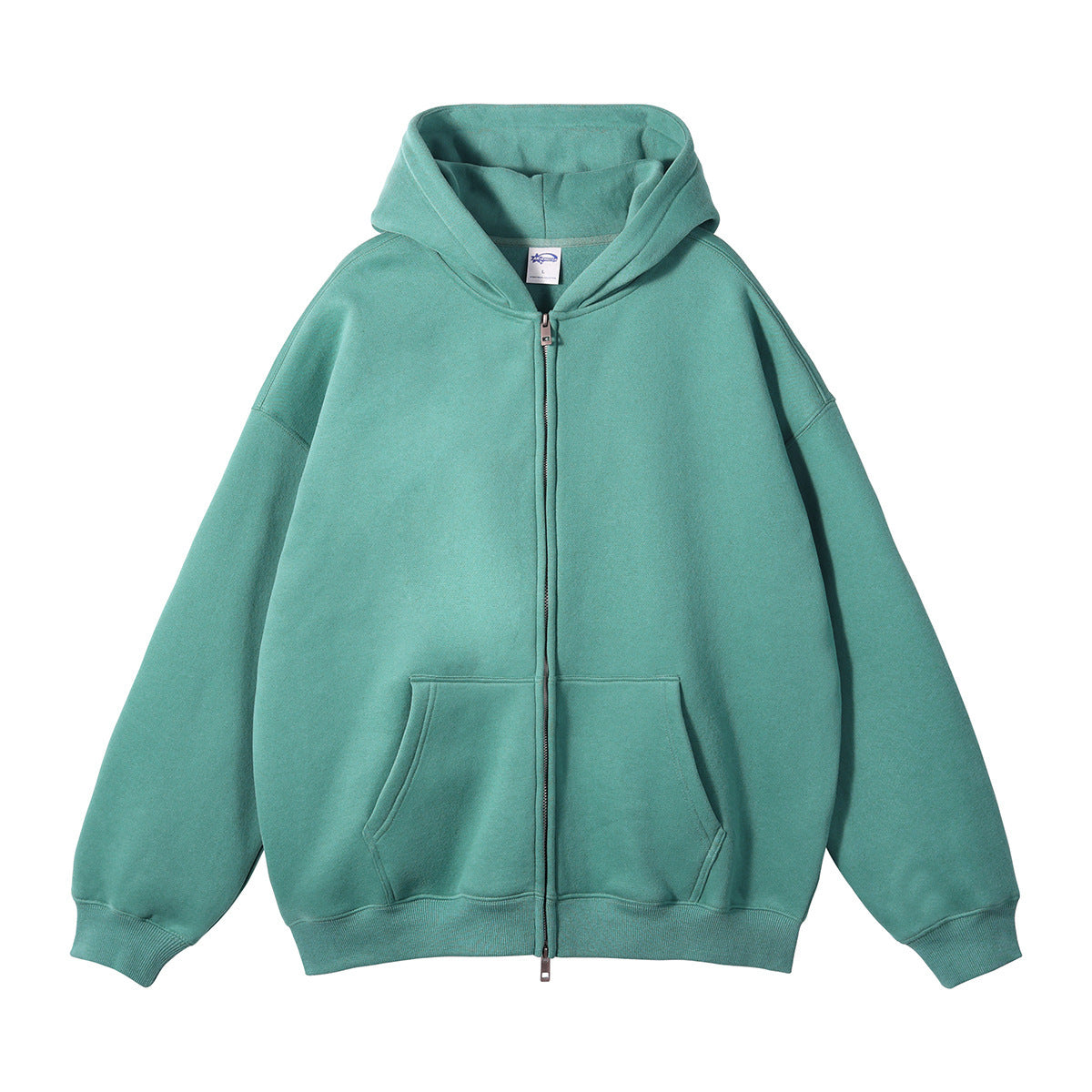 BASIC HOODIE WITH ZIPPER 350 GSM QUALITY TASTECLOTHING Medium Green / XXL