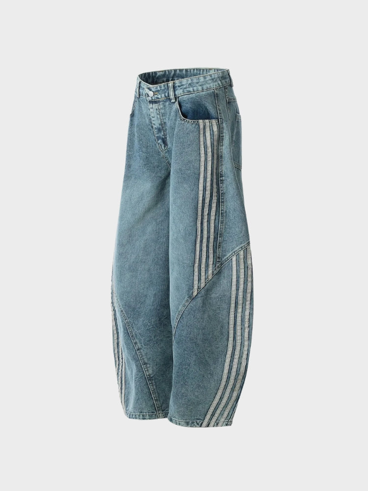 Barrel Jeans SLASH Schwarz, Seitenansicht