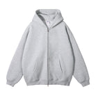 BASIC HOODIE WITH ZIPPER 350 GSM QUALITY TASTECLOTHING Flower Gray / XXL