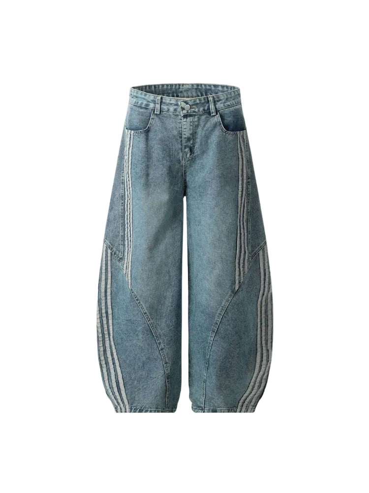 Barrel Jeans SLASH Blau, Vorderansicht
