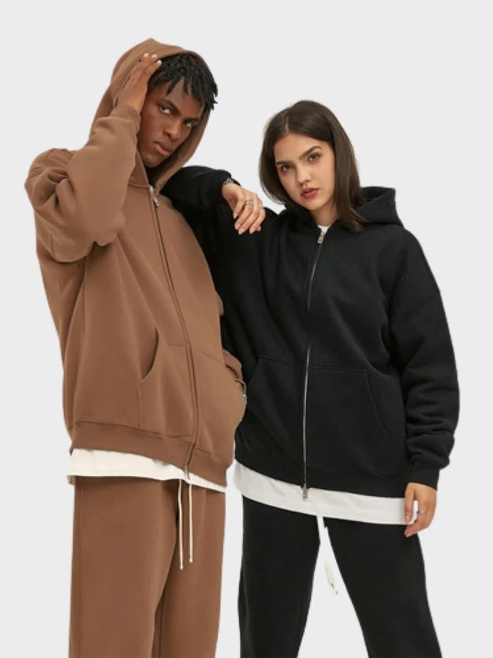 BASIC HOODIE WITH ZIPPER 350 GSM QUALITY TASTECLOTHING