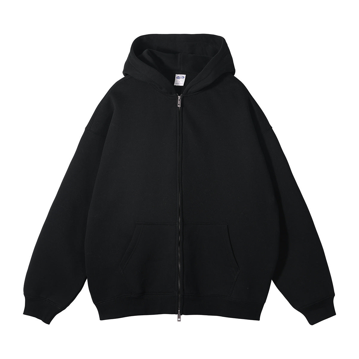 BASIC HOODIE WITH ZIPPER 350 GSM QUALITY TASTECLOTHING Black / XXL