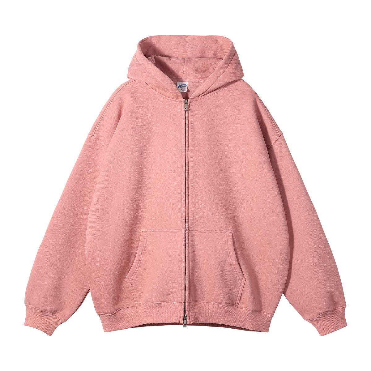 BASIC HOODIE WITH ZIPPER 350 GSM QUALITY TASTECLOTHING Dark Pink / XXL