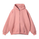 BASIC HOODIE WITH ZIPPER 350 GSM QUALITY TASTECLOTHING Dark Pink / XXL