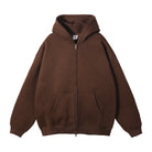 BASIC HOODIE WITH ZIPPER 350 GSM QUALITY TASTECLOTHING Coffee / XXL