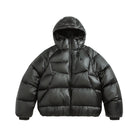 Winterjacke GLACIER Schwarz, gesteppt mit Kapuze