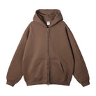 BASIC HOODIE WITH ZIPPER 350 GSM QUALITY TASTECLOTHING Brown / XXL
