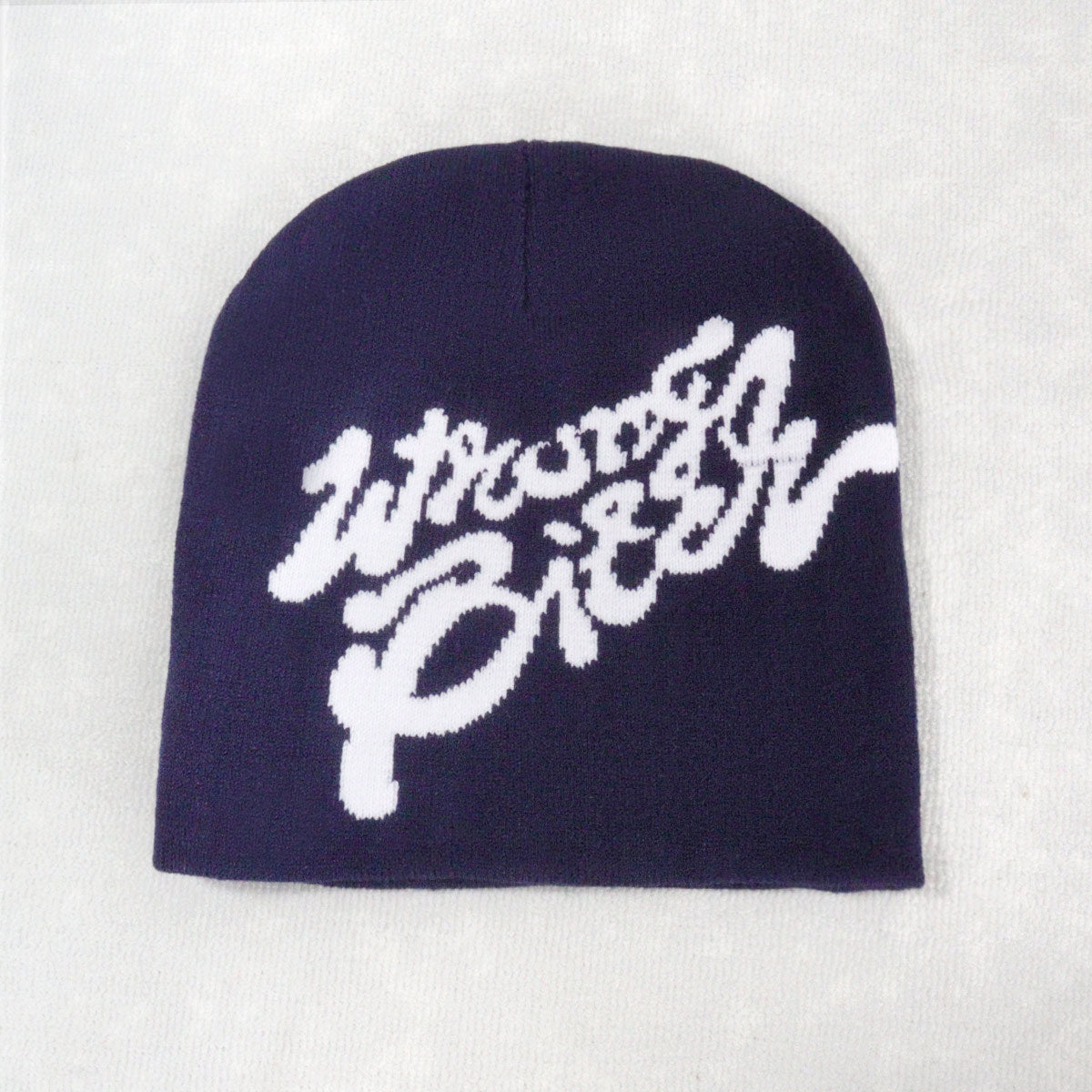 Men's And Women's Fashion Casual Letters Knitted Hat MarketPrint Navy-Blue-Free-Size