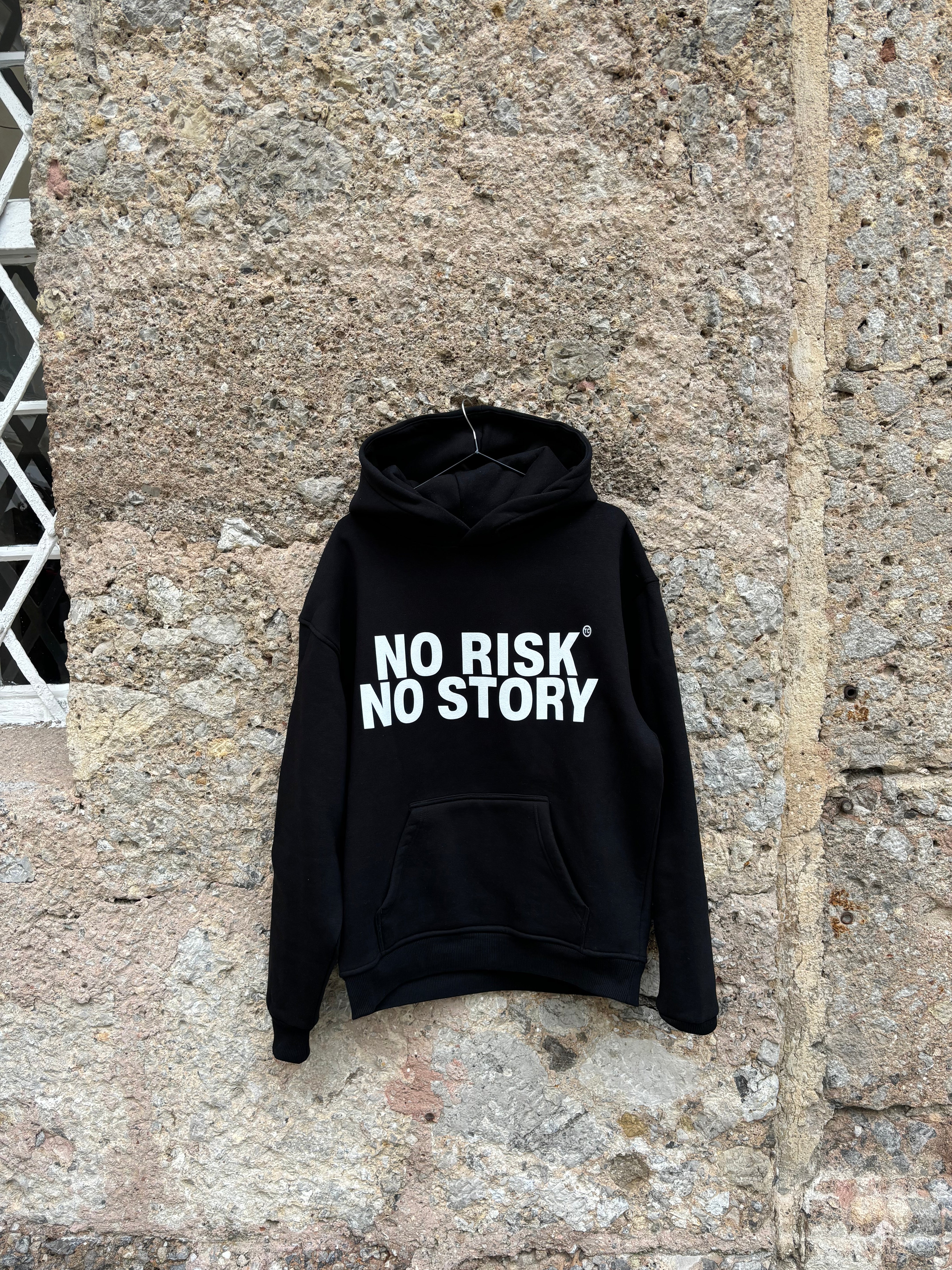 NO RISK NO STORY Oversized Hoodie MarketPrint