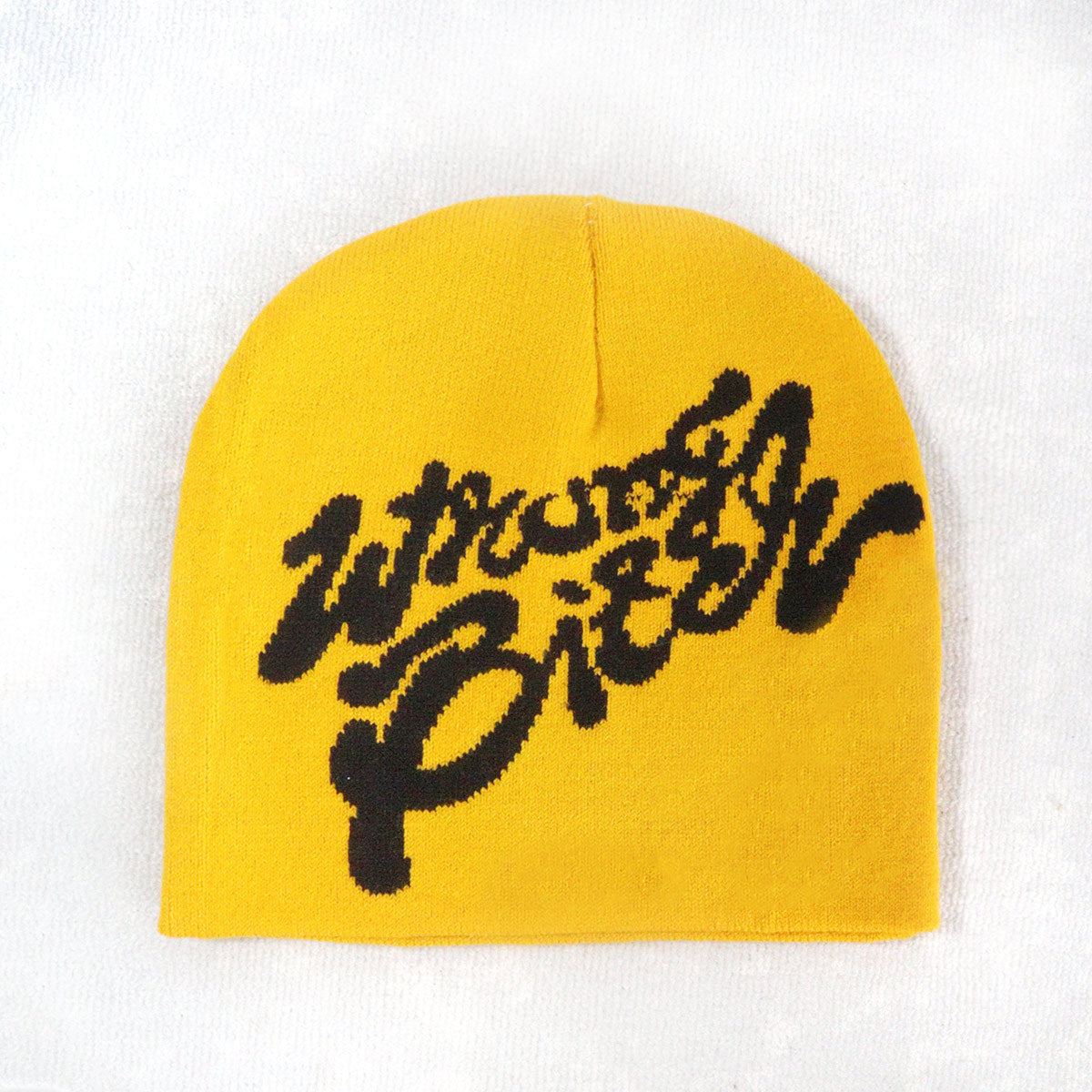 Men's And Women's Fashion Casual Letters Knitted Hat MarketPrint Yellow-Free-Size