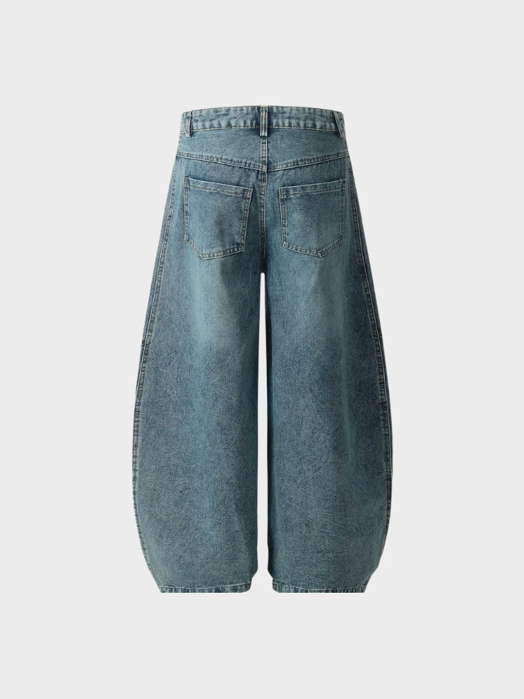 Barrel Jeans SLASH Schwarz, Vorderansicht