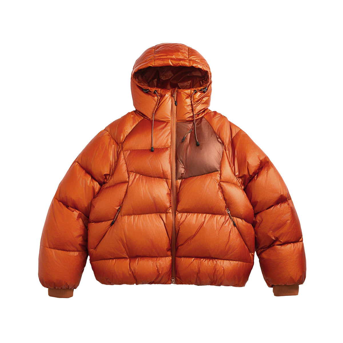 Winterjacke GLACIER Orange, gesteppt mit Kapuze