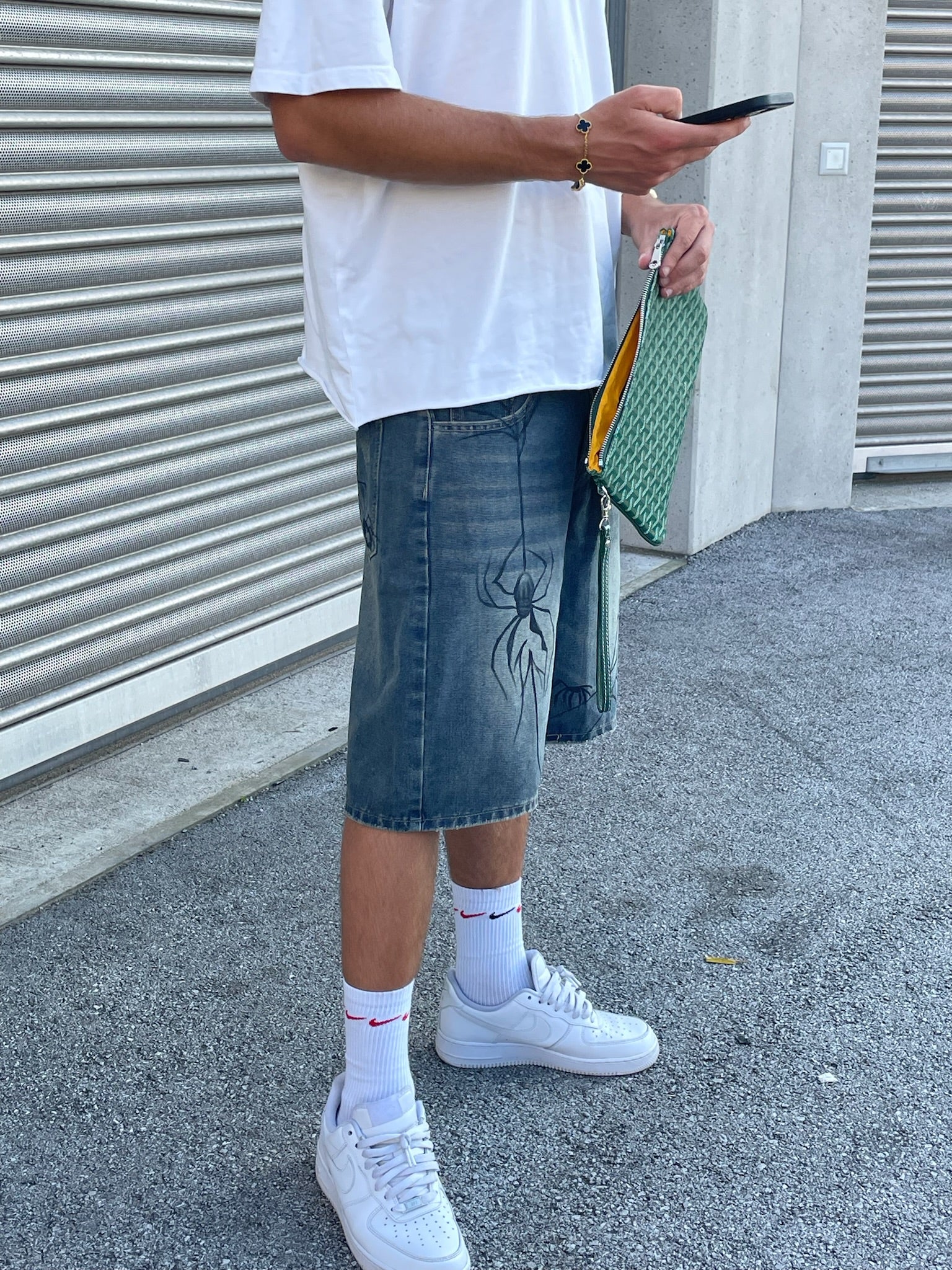 Kurze Baggy Jean Sommer mit Stick Jorts TASTECLOTHING