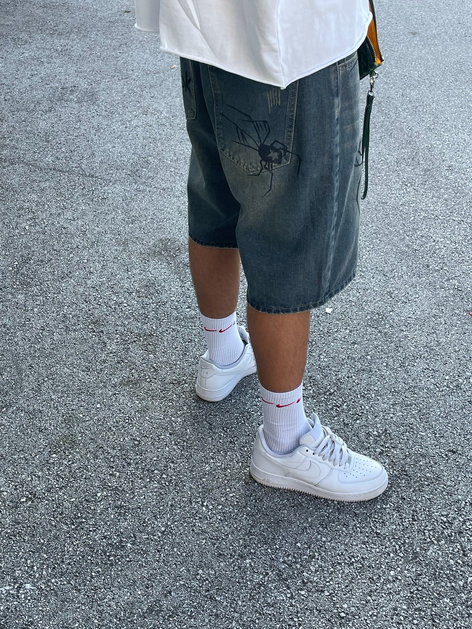 Kurze Baggy Jean Sommer mit Stick Jorts TASTECLOTHING