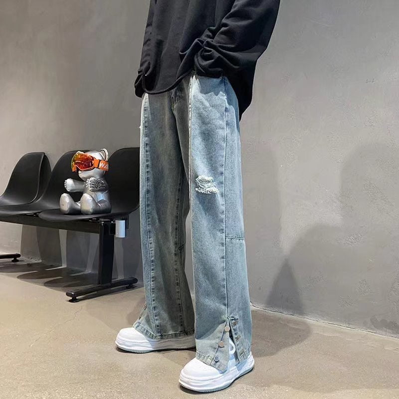 Kaufe deine Vintage und Streetwear Mode bei TASTECLOTHING. Deine Streetwear und Vintage Klamotten, bei uns erhältlich. Wie zum Beispiel Embroidery Loose Baggy Sraight Pants 0 .