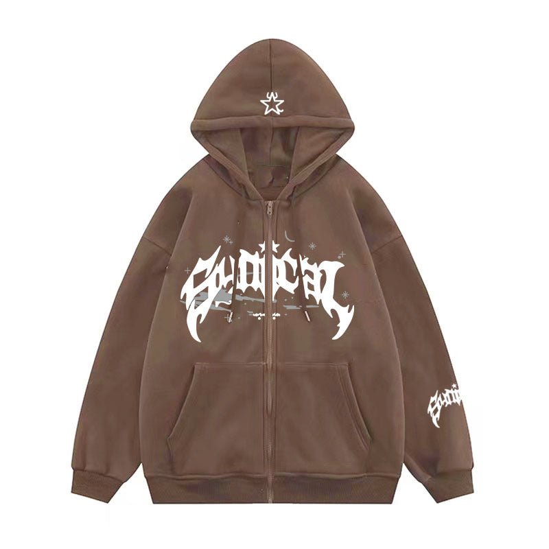 Kaufe deine Vintage und Streetwear Mode bei TASTECLOTHING. Deine Streetwear und Vintage Klamotten, bei uns erhältlich. Wie zum Beispiel Gothic Vintage Zipper Sweatshirt Oversize Unisex Y2K Hoodies & Sweatshirts .