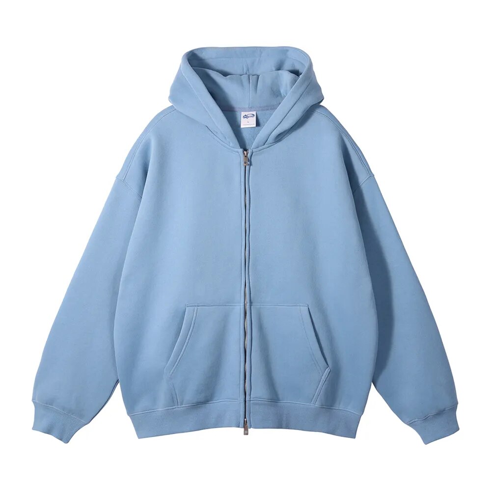 Baby blue zip up hoodie online