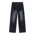 Men's Fashion Loose Straight Personalized Spray-painted Denim Trousers TASTECLOTHING