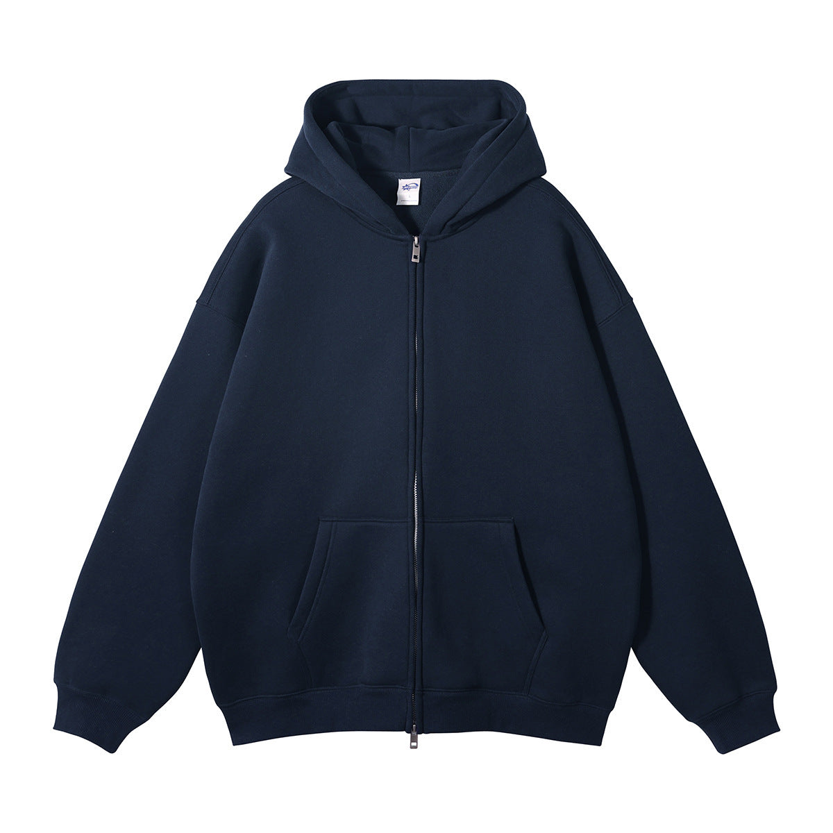 BASIC HOODIE WITH ZIPPER 350 GSM QUALITY TASTECLOTHING Dark Blue / XXL