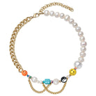 Lucky Necklace Smiley Chocker Y2k Yin And Yang Rainbow Creative Cuba Chain TASTECLOTHING