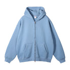 BASIC HOODIE WITH ZIPPER 350 GSM QUALITY TASTECLOTHING Medium Blue / XXL