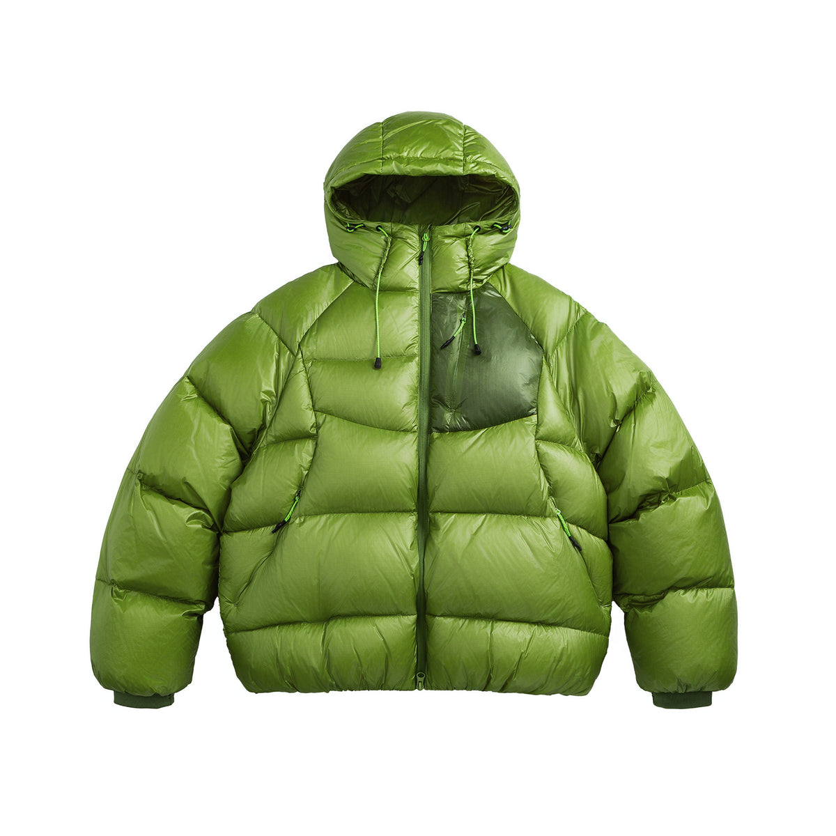 Winterjacke GLACIER Grün, gesteppt mit Kapuze
