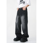 Men's Fashion Loose Straight Personalized Spray-painted Denim Trousers TASTECLOTHING